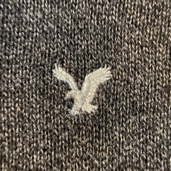 AMERICAN EAGLE OUTFITTERS GREY SZ MED MEN HIGH NECK SWEATER. Pit to pit 19”. - Picture 2 of 5